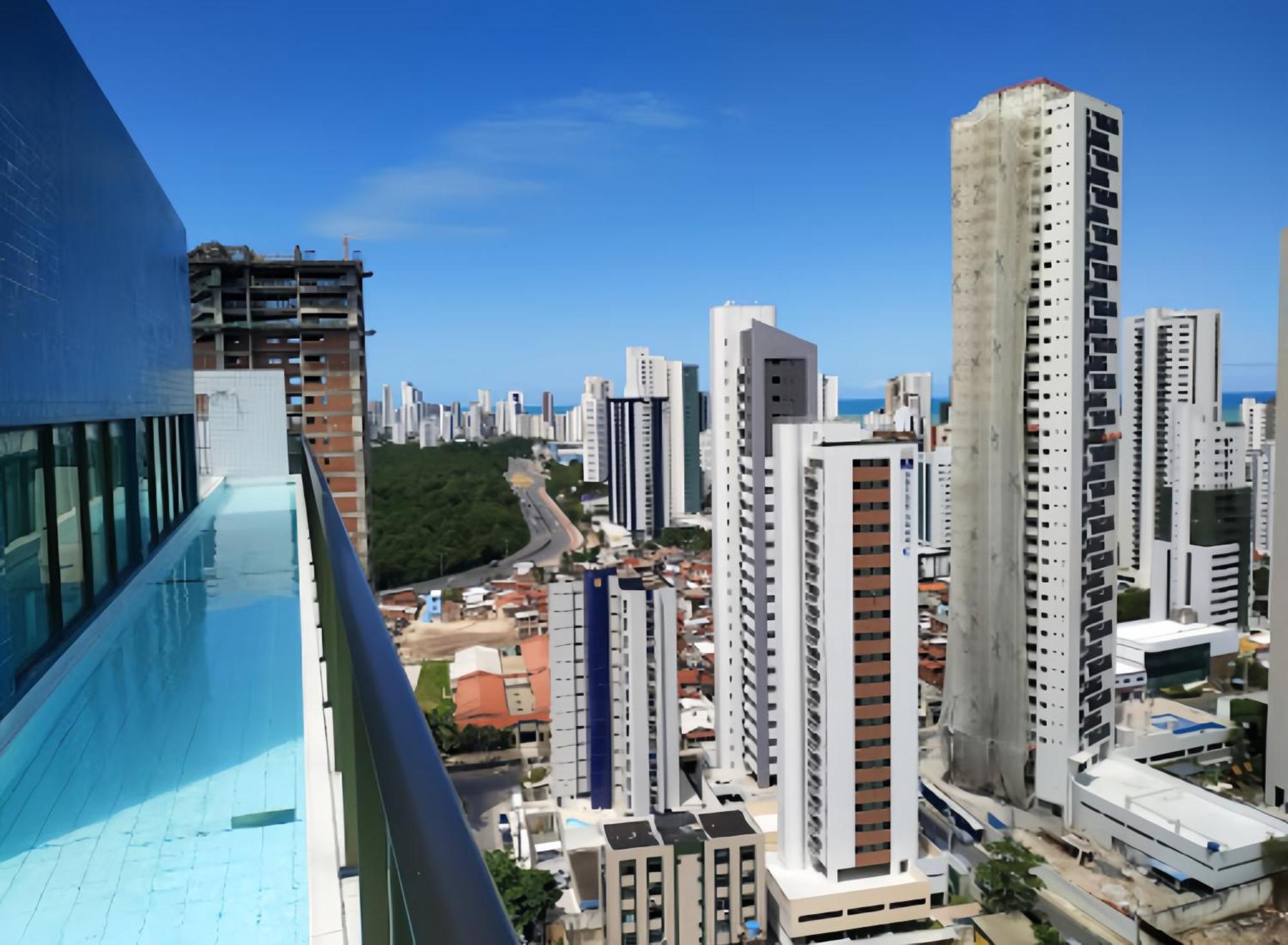 Flat Piscina No Rooftop Aluguel Temporada Em Recife Exteriér fotografie