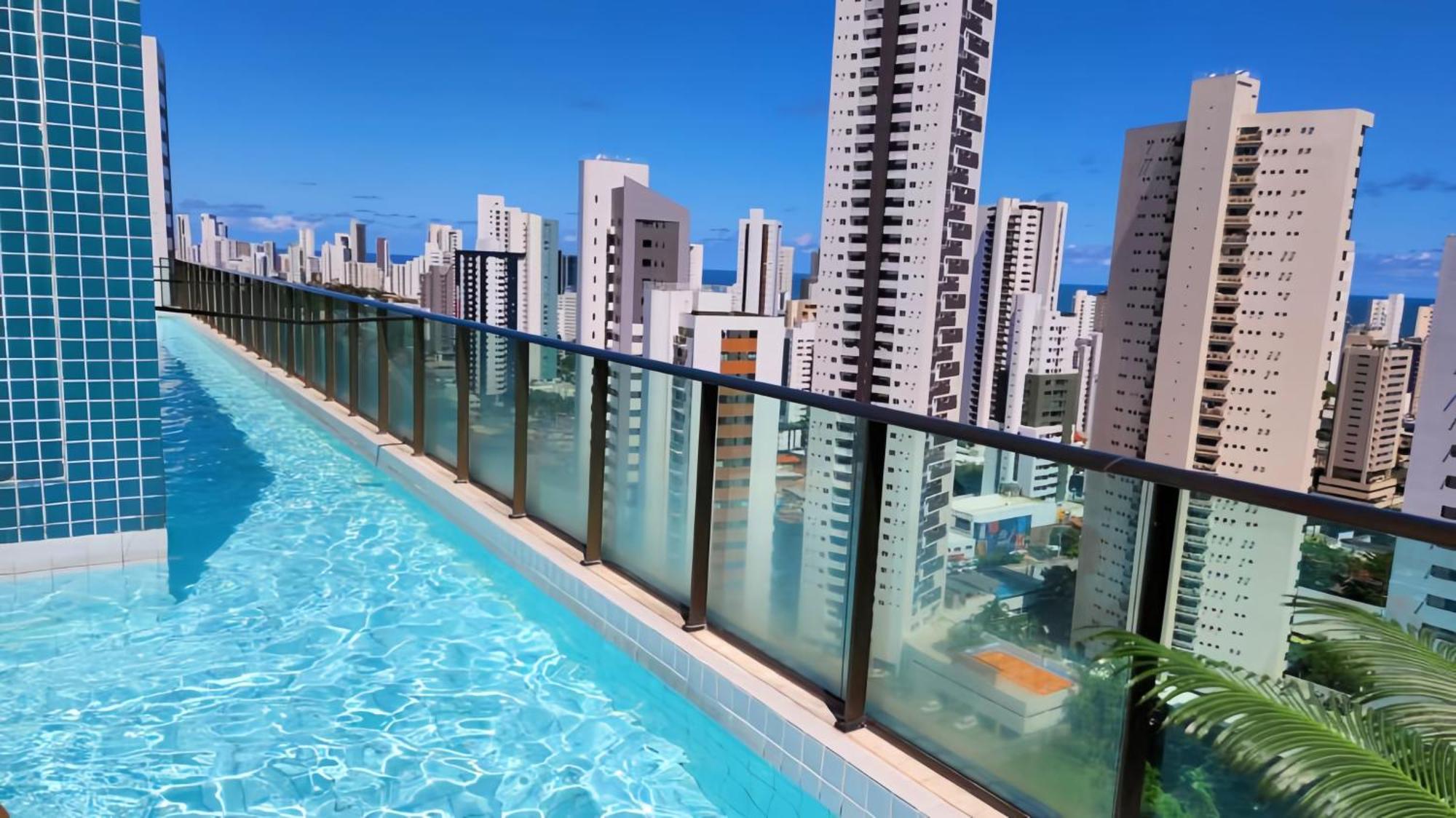 Flat Piscina No Rooftop Aluguel Temporada Em Recife Exteriér fotografie