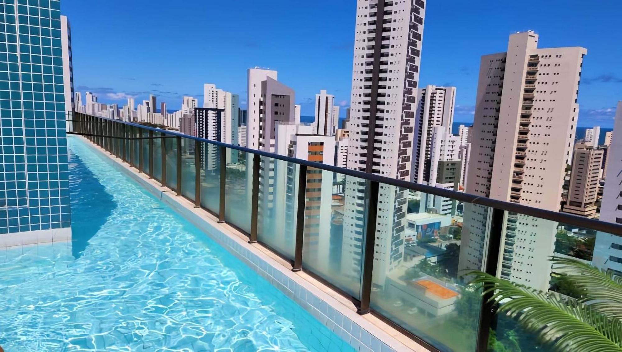 Flat Piscina No Rooftop Aluguel Temporada Em Recife Exteriér fotografie